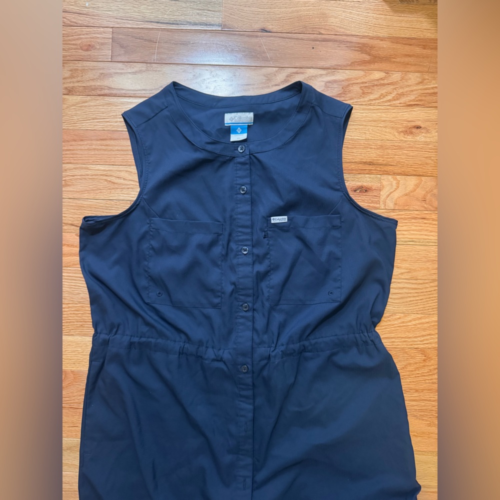 Columbia Dark Blue Button-Up Top